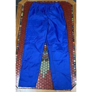 DeLong Lined Windbreaker Track Warm Up Pants Mens USA MADE Drawstring L Vintage